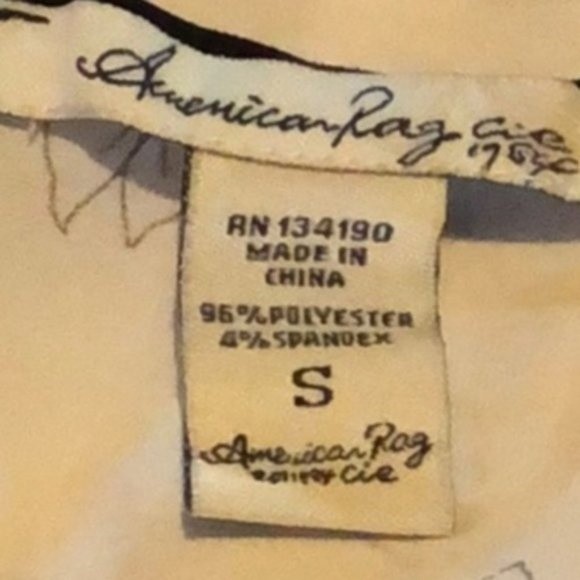 American Rag Sheer Off White & Black Bow Outline Racerback Tank Top - Picture 9 of 10